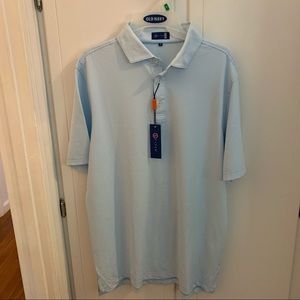 Stitch Blue/White Striped Golf Shirt